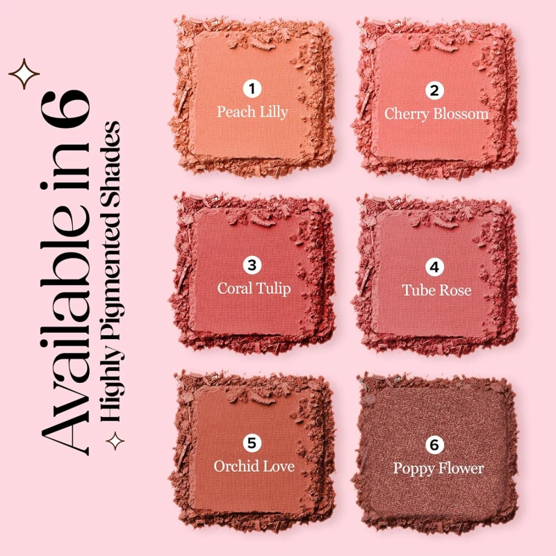Hilary Rhoda Blush Rush | Highly Pigmented | Silky Smooth Texture | Available in 6 Shades | Matte Finish | Buildable Coverage | Blends Easily & Glides on Smoothly - 6g (Cherry Blossom | Shade 02) thumbnail 5